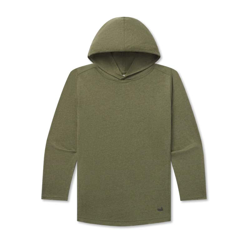 Youth Duck Camo Hoodie in Dark Washed Green