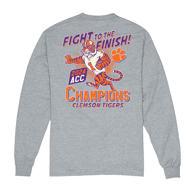 2024 Clemson ACC Champions Fight To Finish Long Sleeve T-Shirt