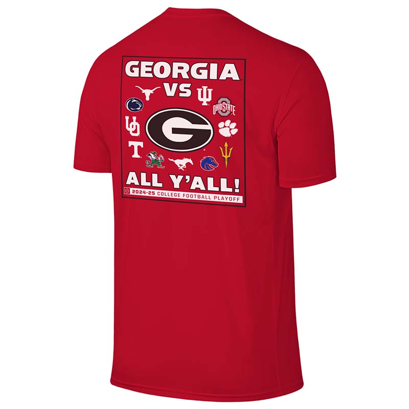 2024 CFP UGA All Y&#39;all Top 12 Short Sleeve T-Shirt