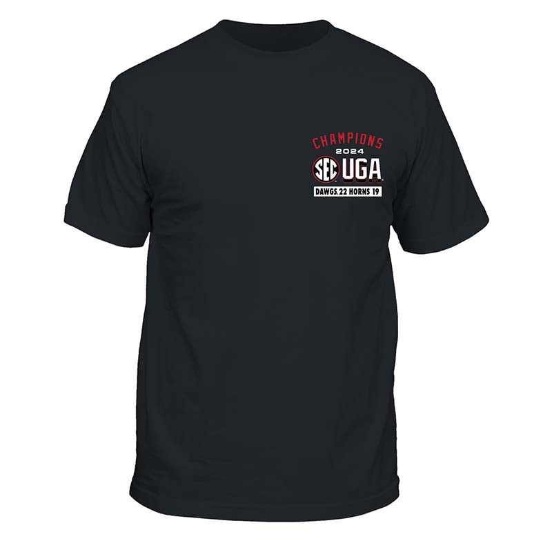 2024 UGA SEC Champions Years Flag Short Sleeve T-Shirt