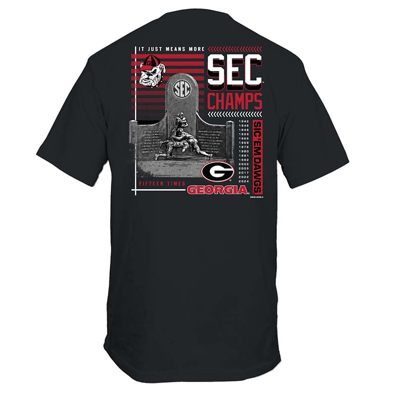 2024 UGA SEC Champions Years Flag Short Sleeve T-Shirt