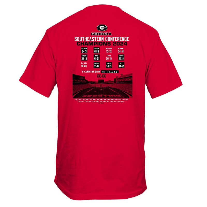 2024 UGA SEC Champions Score Short Sleeve T-Shirt