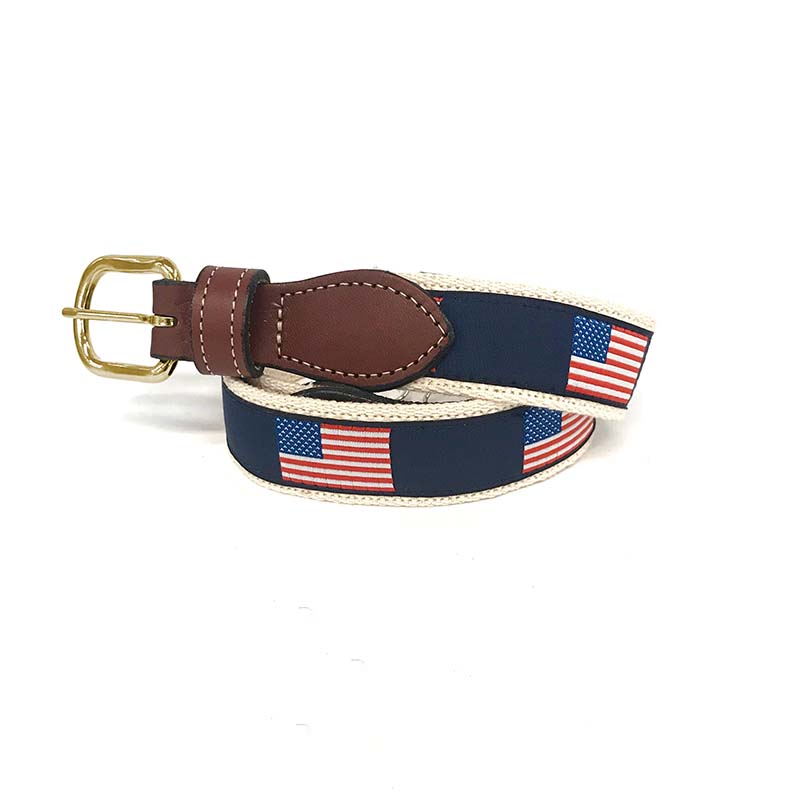 USA Flag Ribbon Belt