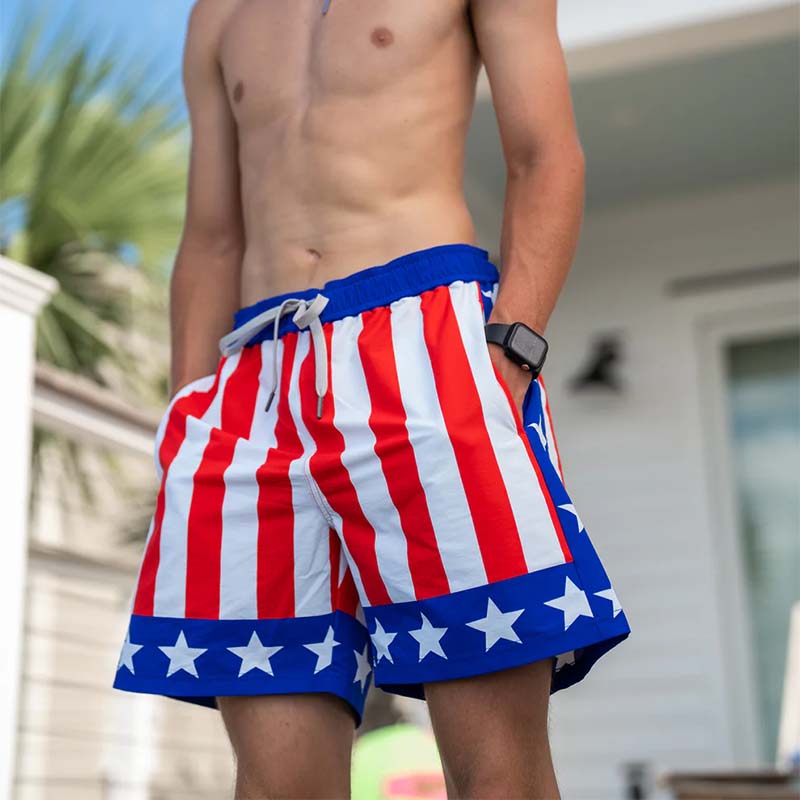 USA 6 Inch Swim Trunks