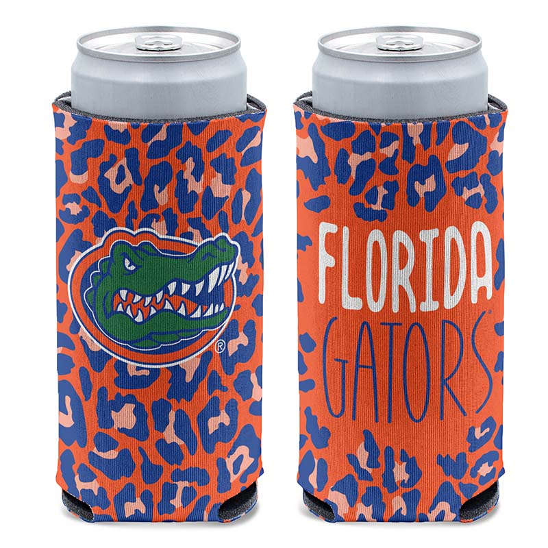 Florida Gators Leopard Slim Can Cooler