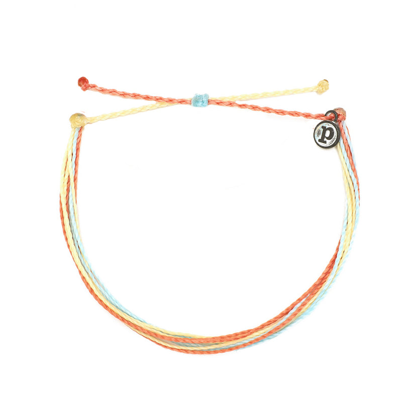 Yellow, Orange and Light Blue Beach Life Original Anklet