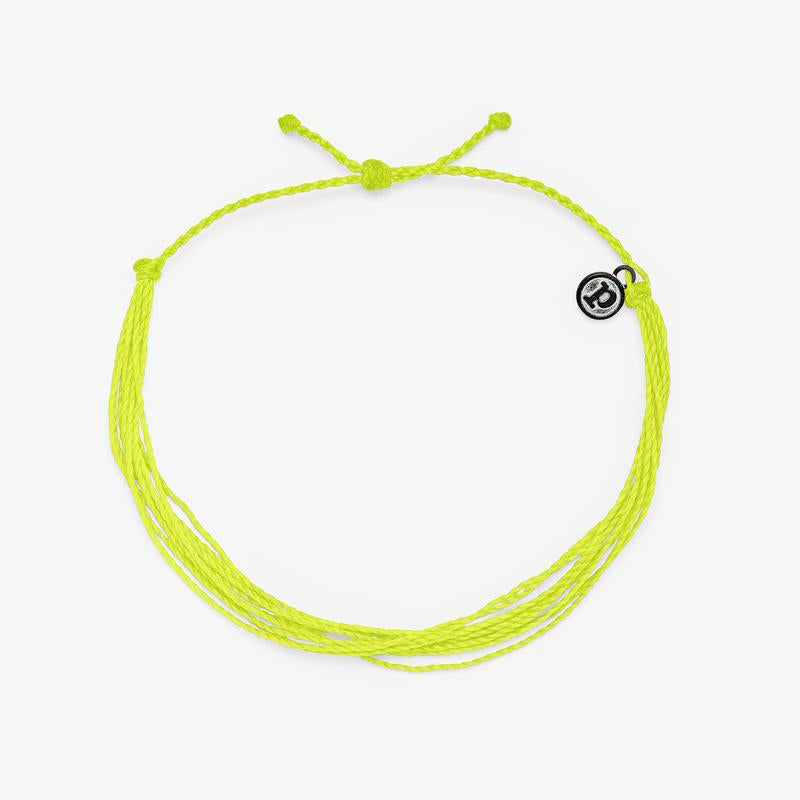 Pura Vida Neon Yellow Anklet