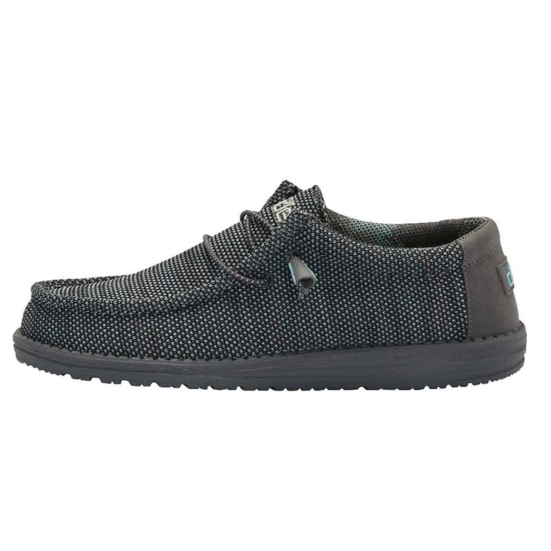 Hey Dude Men&#39;s Wally Sox in Asphalt Grey/Black