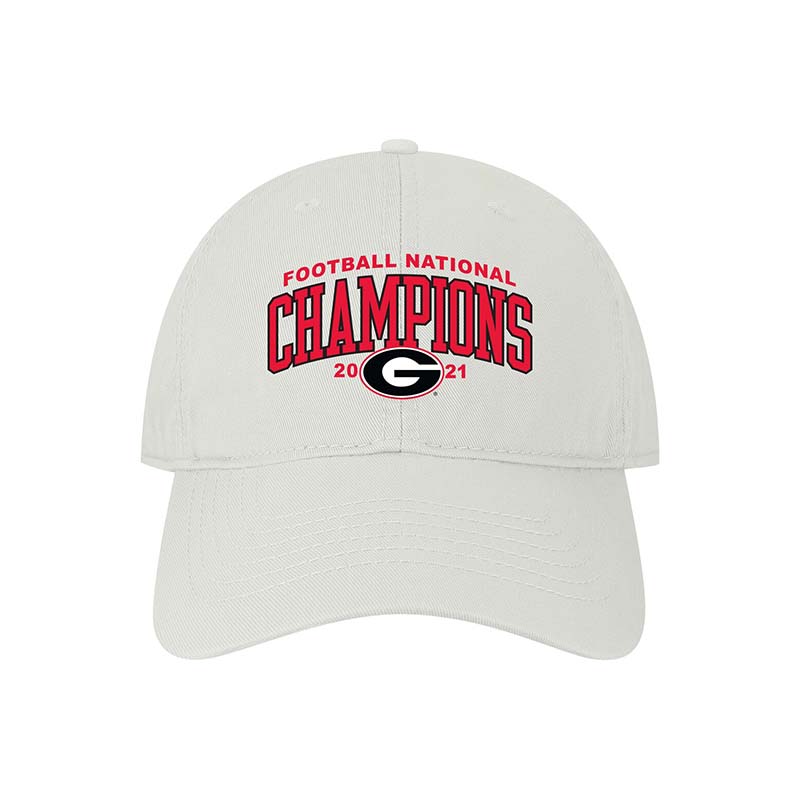 UGA National Champion Dad Hat in white