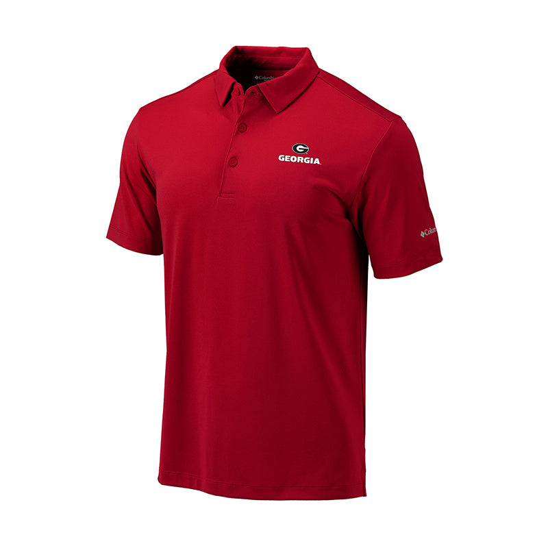 Columbia Sportswear University of Georgia Red Polo with UGA Logo