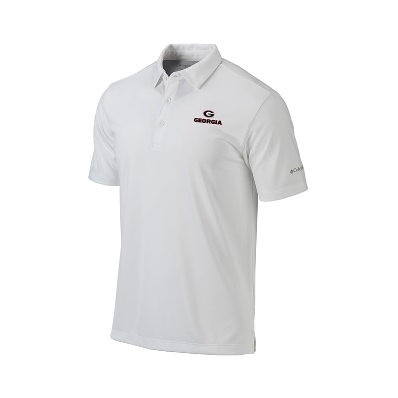 Columbia Sportswear University of Georgia White Polo with UGA Logo