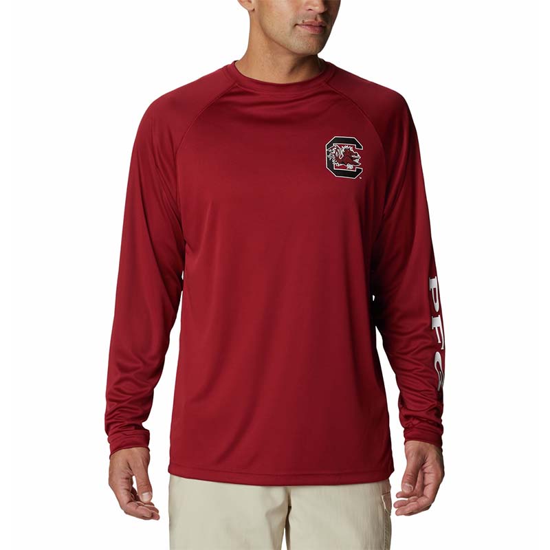 USC PFG Terminal Tackle™ Long Sleeve Shirt in Beet