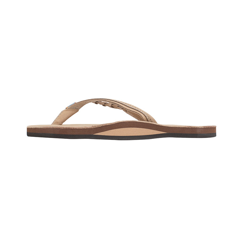 Rainbow Ladies&#39; Single Layer Flirty Braidy Sandal in Sierra Brown