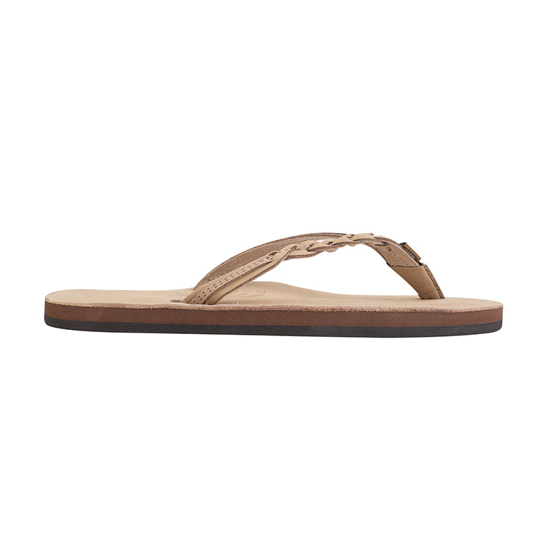 Rainbow Ladies&#39; Single Layer Flirty Braidy Sandal in Sierra Brown