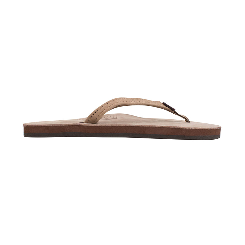 Rainbow Ladies&#39; Single Layer Narrow Strap Sandal in Dark Brown