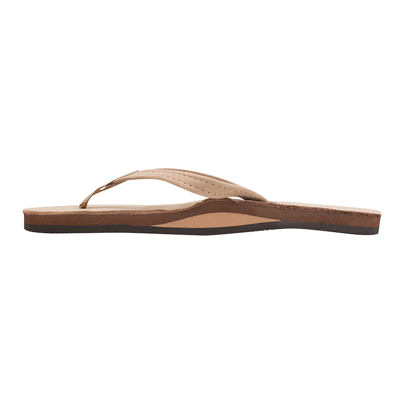 Rainbow Ladies&#39; Single Layer Narrow Strap Sandal in Sierra Brown