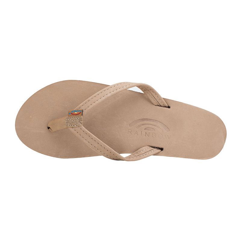 Rainbow Ladies&#39; Single Layer Narrow Strap Sandal in Sierra Brown