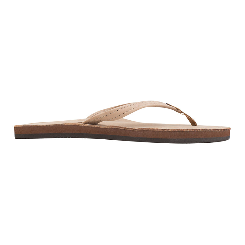 Rainbow Ladies&#39; Single Layer Narrow Strap Sandal in Sierra Brown