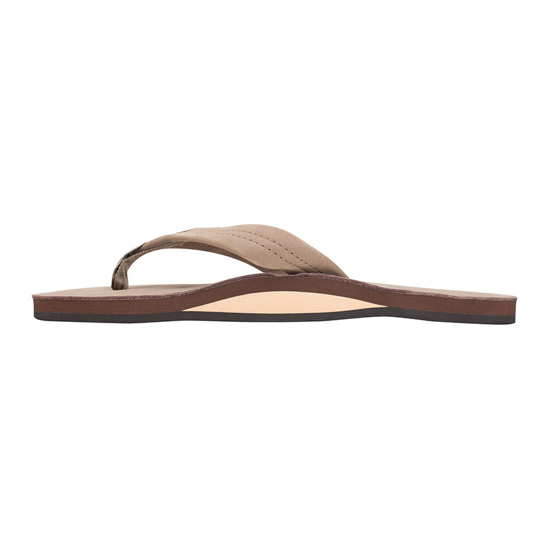 Rainbow Men&#39;s Single Layer Sandal in Dark Brown