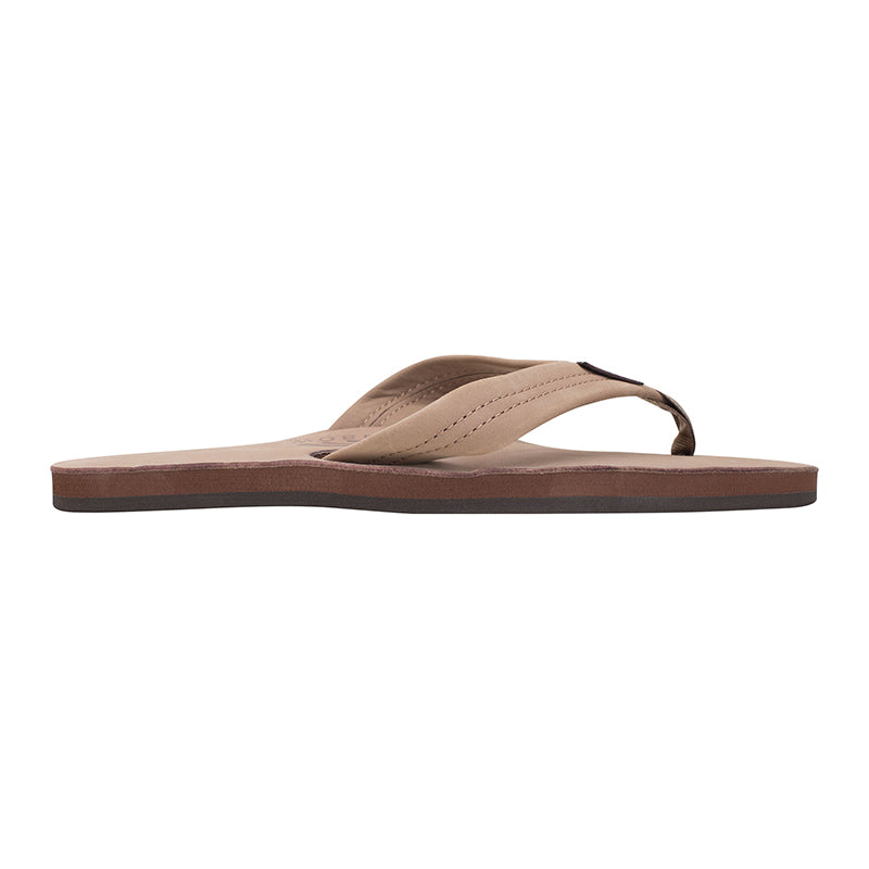 Rainbow Men&#39;s Single Layer Sandal in Dark Brown