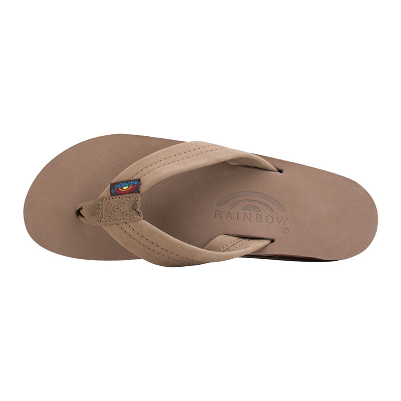 Rainbow Men&#39;s Double Layer Sandals in Dark Brown