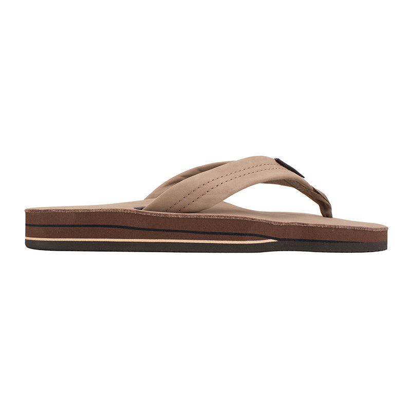 Rainbow Men&#39;s Double Layer Sandals in Dark Brown