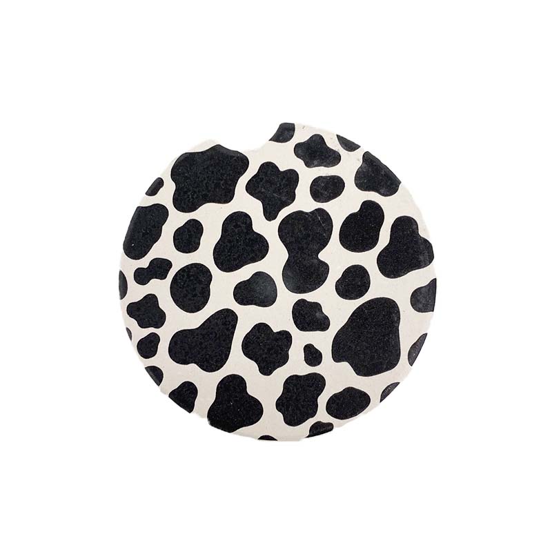 Cow Print Car Coaster