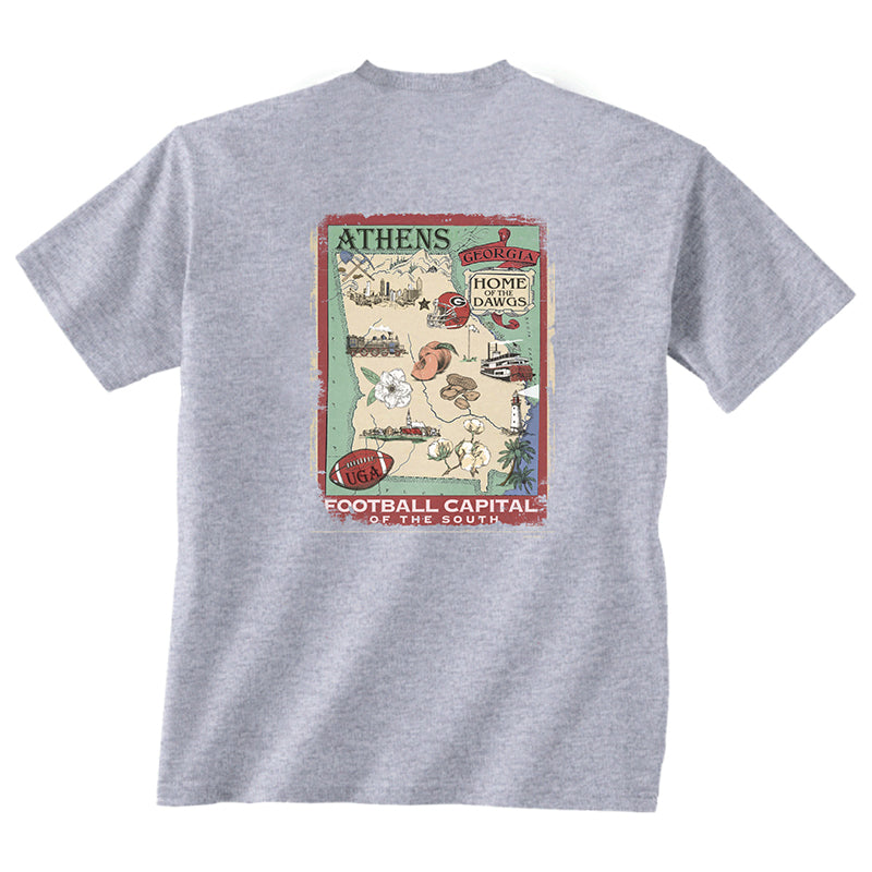 UGA Vintage Map Short Sleeve T-Shirt