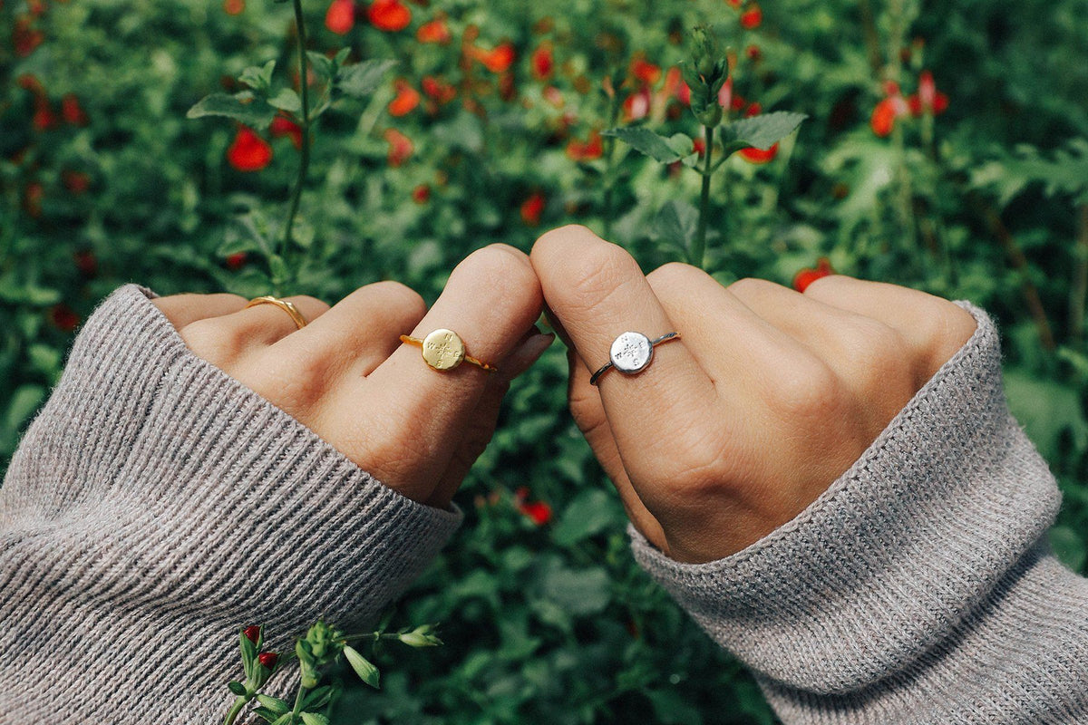 Compass Ring in Silver