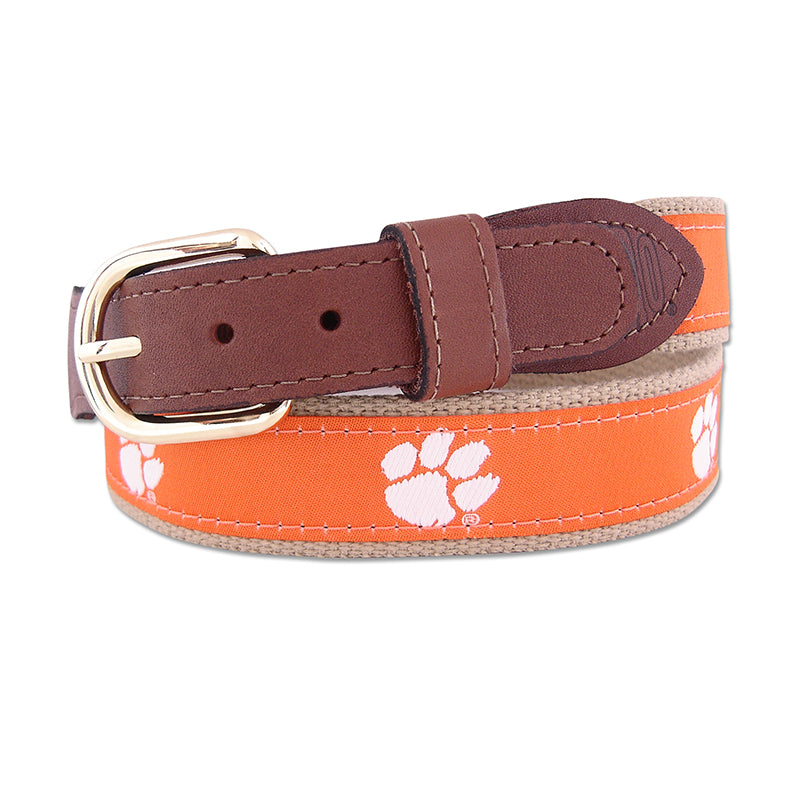 Clemson Ribbon Belt clemson in navy