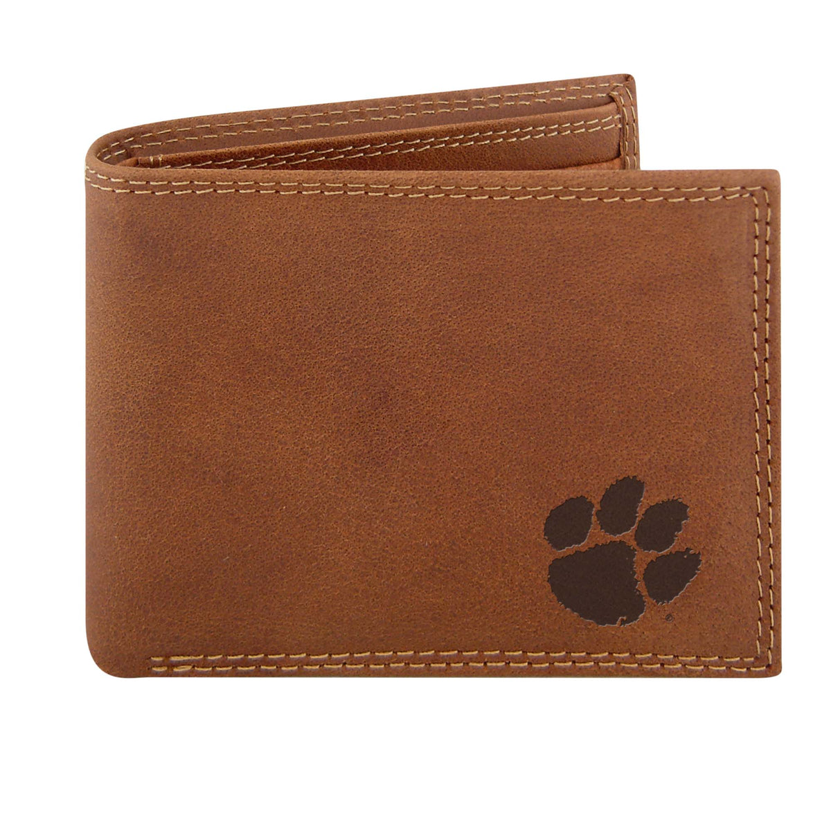 Clemson Embossed Leather Bifold