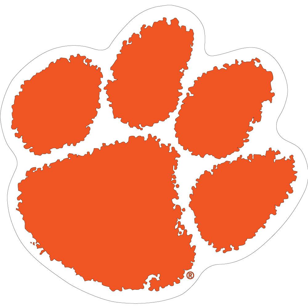 Clemson Mini 2" Paw Decal in orange