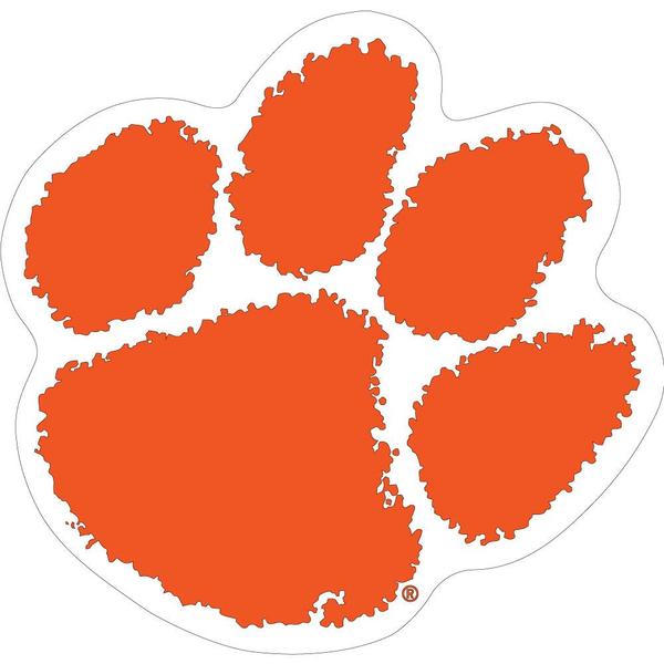 Clemson 6&quot; Paw Decal in orange 