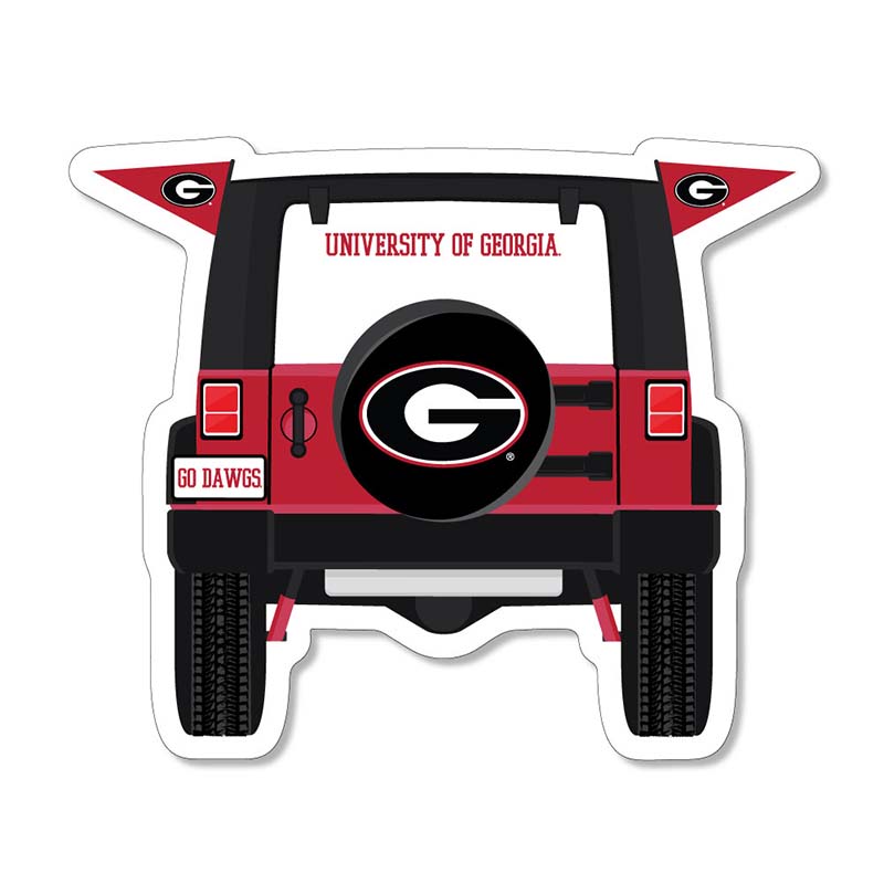 3&quot; UGA Jeep Vinyl Decal