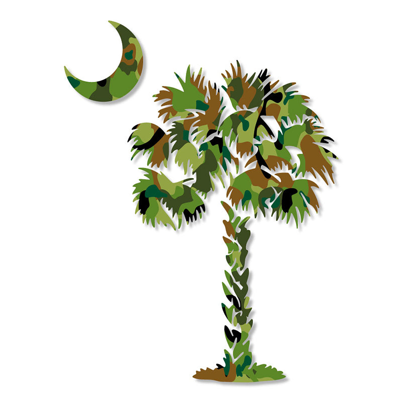 Palmetto Tree 6 inch Decal camo