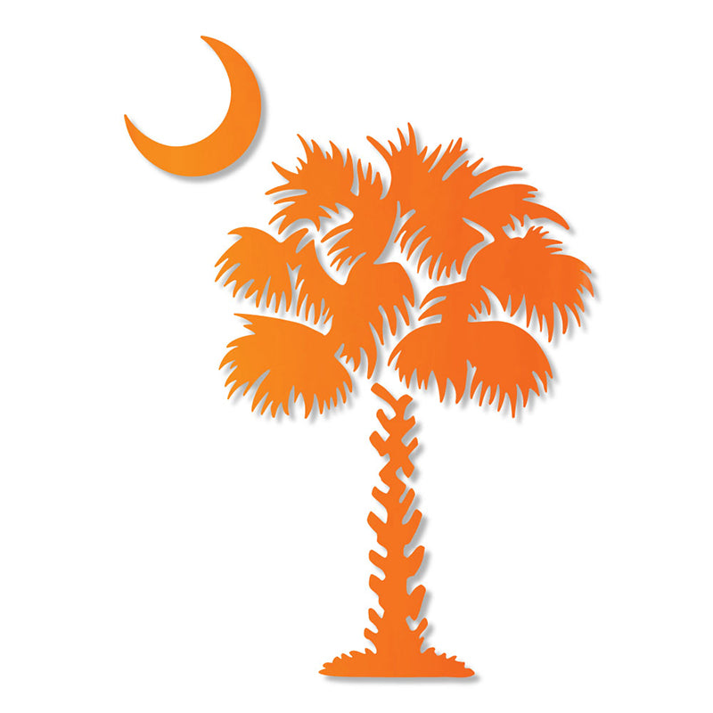 Palmetto Tree 6 inch Decal orange