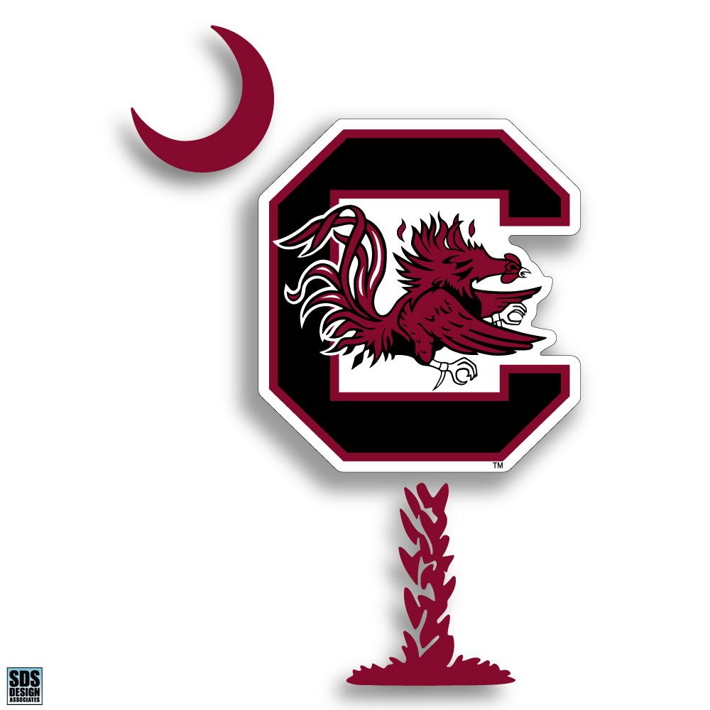 USC Block C Palmetto Tree 6&quot; Decal