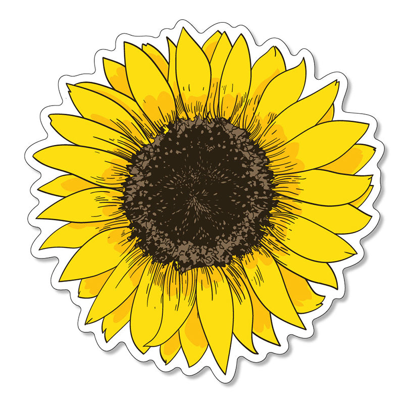 Sunflower 3 inch Vinyl Decal