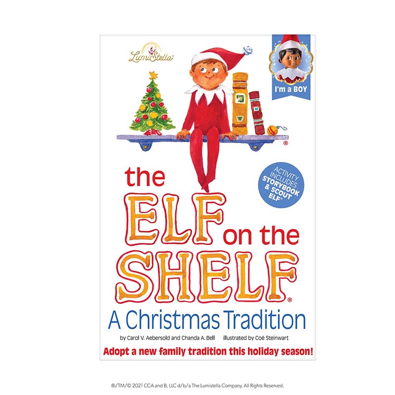 The Elf on the Shelf® A Christmas Tradition Book Set with Dark Skin Tone Boy Elf