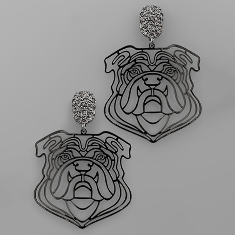 Filigree Bulldog Earrings