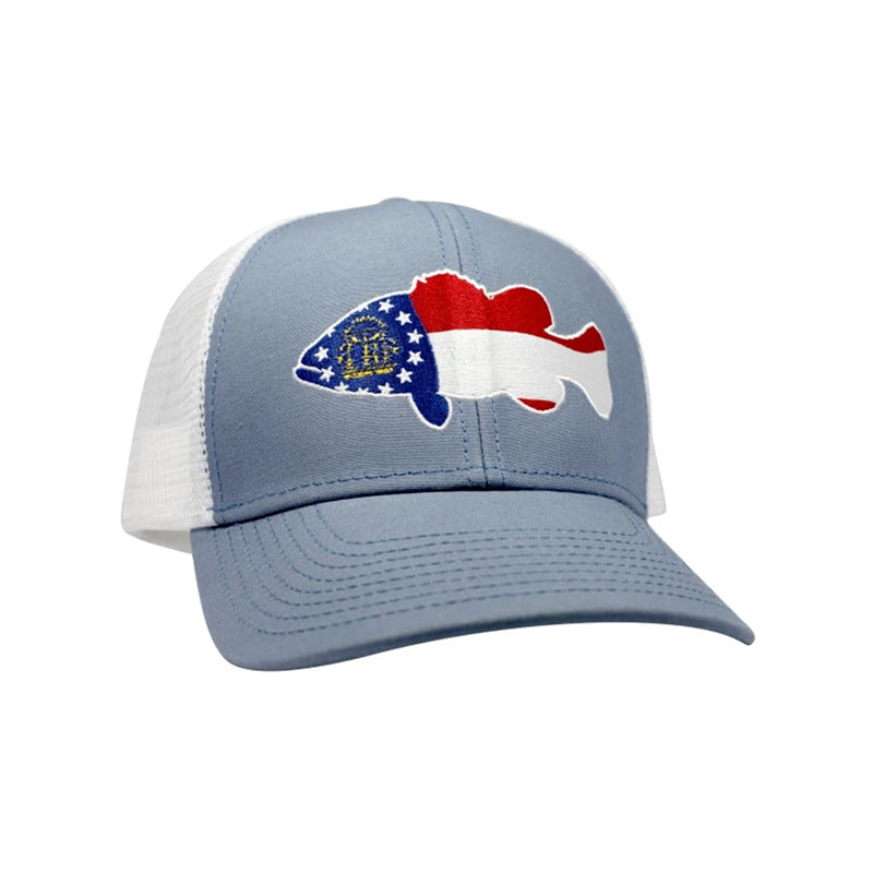 blue Largemouth Bass Trucker Hat