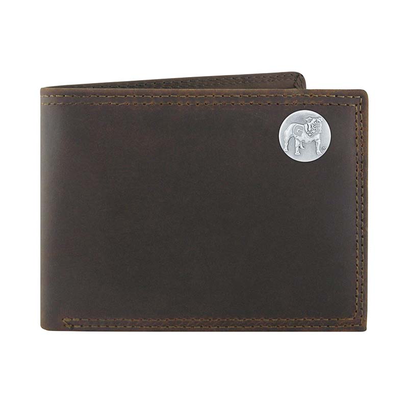 UGA Bulldogs Crazy Horse Conch Leather Bifold