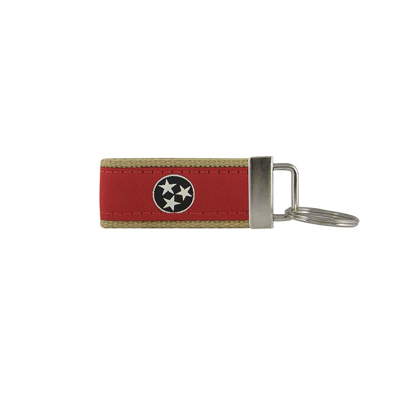 Red Tri Star Keychain