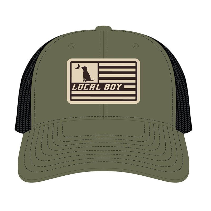 LBO US Leather Patch Trucker Hat