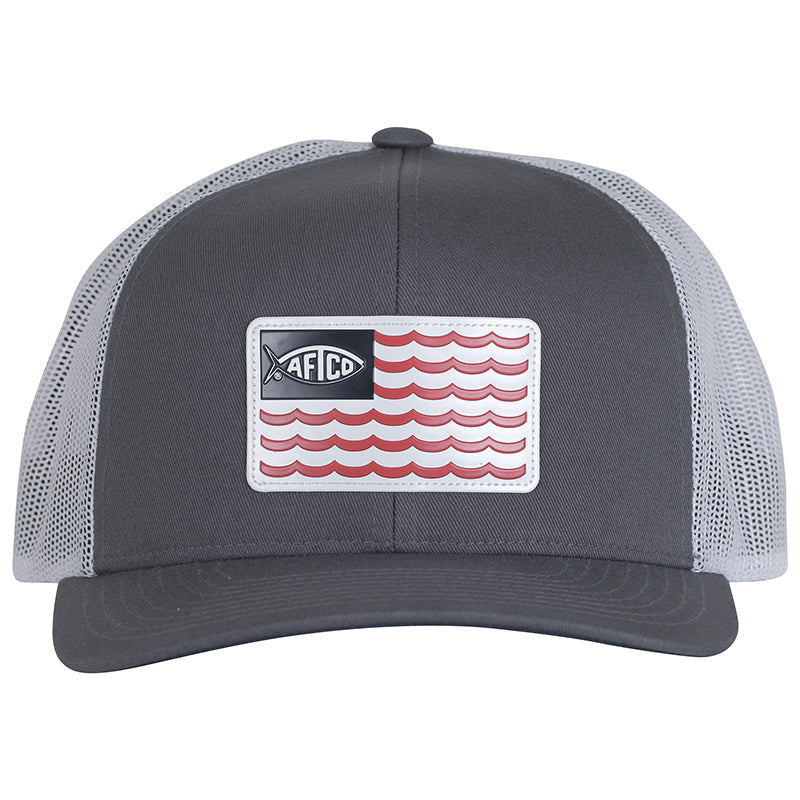 Canton American Fishing Trucker Hat in charcoal