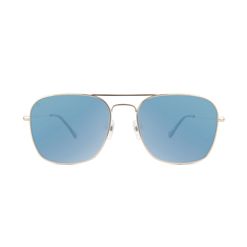 Knockaround Gold and Sky Blue Sunglasses