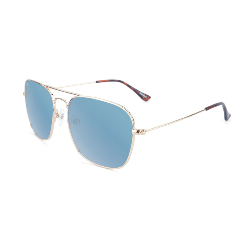 Knockaround Gold and Sky Blue Sunglasses