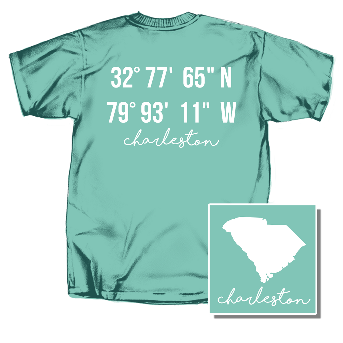 Charleston Coordinates Short Sleeve T-Shirt in mint