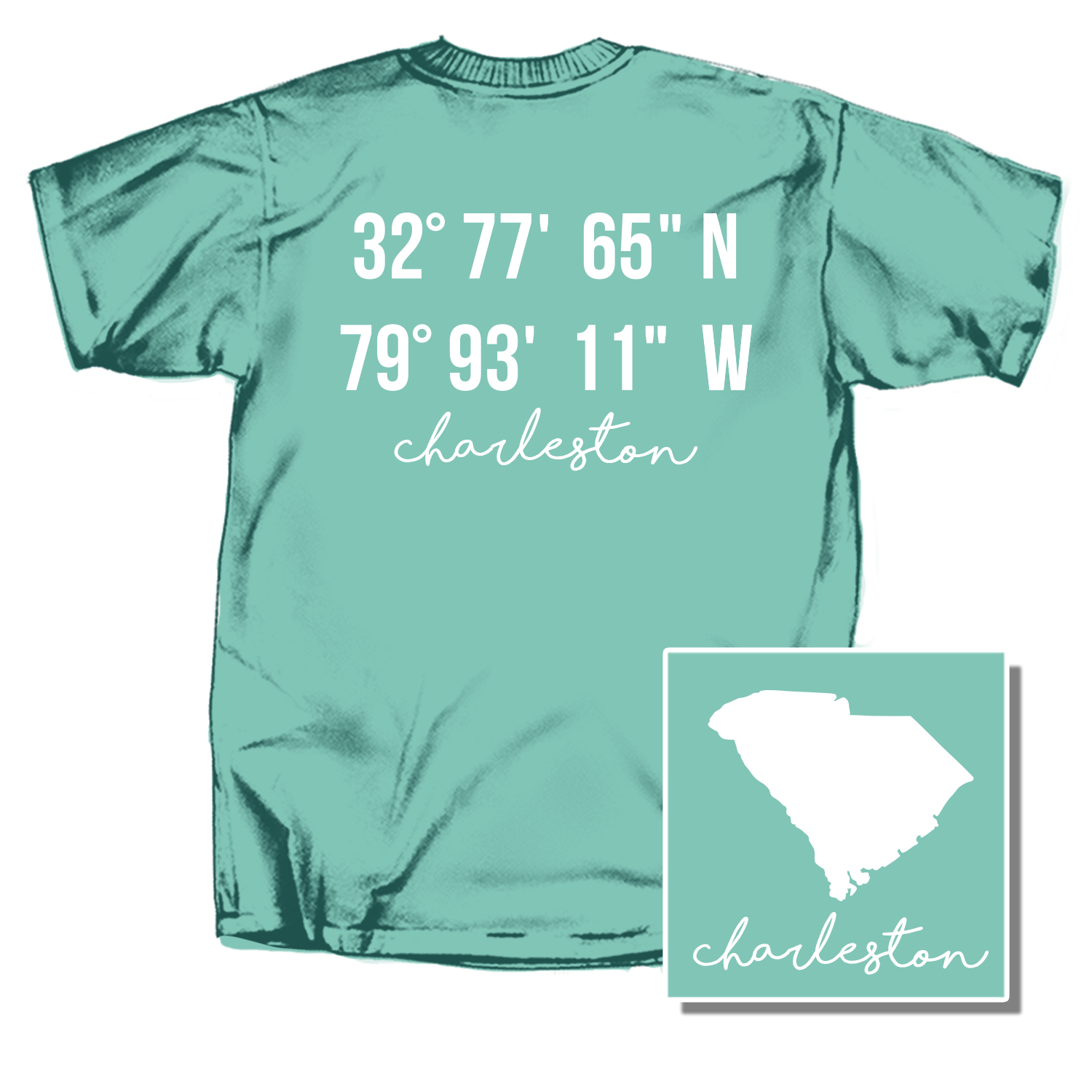 Charleston Coordinates Short Sleeve T-Shirt in mint