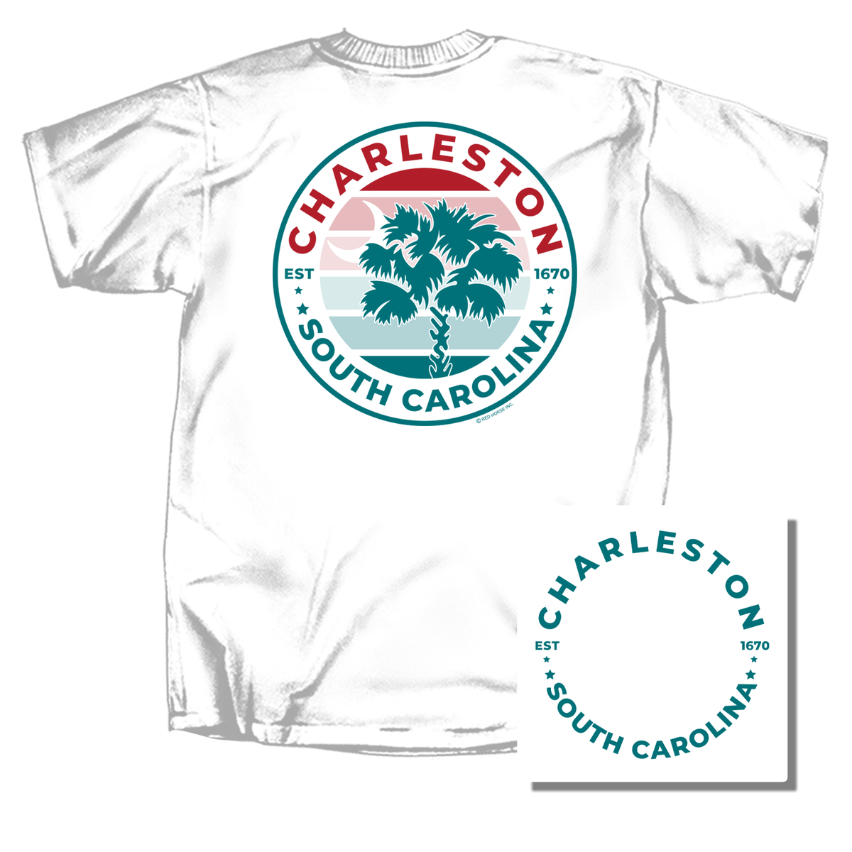 Charleston Coast Short Sleeve T-Shirt in white